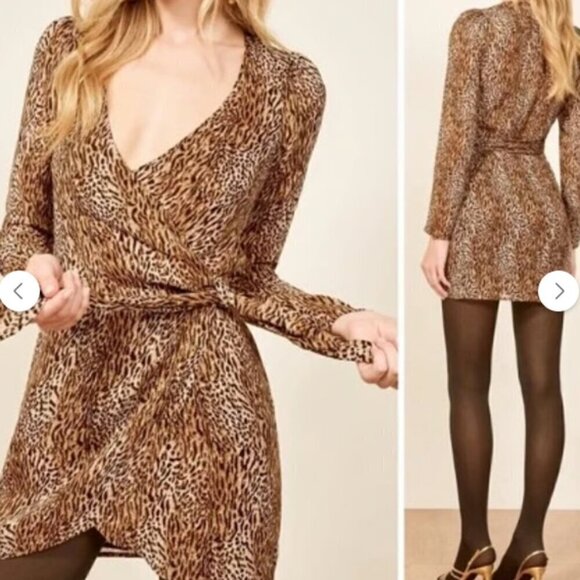 Reformation Brooke Dress Animal Instinct size XS - Picture 1 of 7